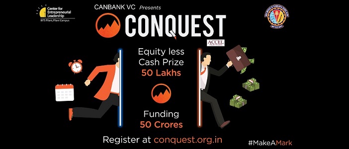 Conquest, Entering its 16th Edition- an initiative by the Center for Entrepreneurial Leadership, BITS Pilani, is India’s First Student-Run Start-up Accelerator